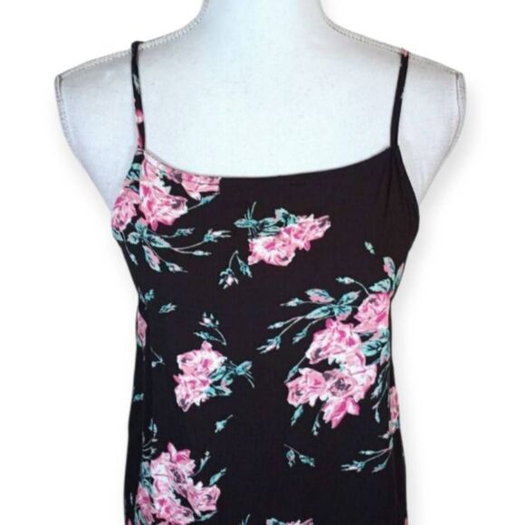 VANS BLACK & PINK FLORAL DRESS SZ.S EUC. - Picture 3 of 7